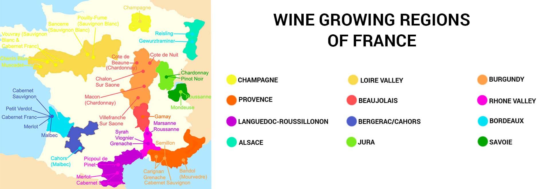 Francia borok - Franciaország borvidékei - Külföldi borok